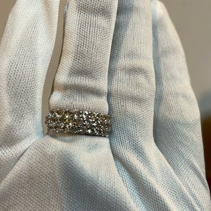 Cubic zirconia diamond cocktail ring 7 NWOT
